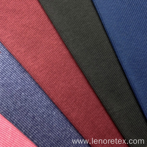 330GSM Stretched Cotton Polyester Knitted 2x2 Rib Fabric